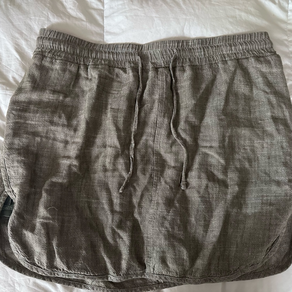 Anthropologie Green Mini Skirt